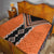 Orange Niho Taniwha Mix Poutama Quilt Unique Taniko Aotearoa