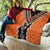 Orange Niho Taniwha Mix Poutama Quilt Unique Taniko Aotearoa