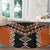 Orange Niho Taniwha Mix Poutama Round Carpet Unique Taniko Aotearoa