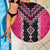 Pink Niho Taniwha Mix Poutama Beach Blanket Unique Taniko Aotearoa