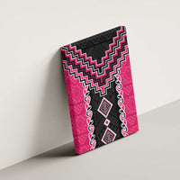 Pink Niho Taniwha Mix Poutama Canvas Wall Art Unique Taniko Aotearoa LT01 - Polynesian Pride