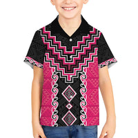 Pink Niho Taniwha Mix Poutama Hawaiian Shirt Unique Taniko Aotearoa LT01 - Polynesian Pride