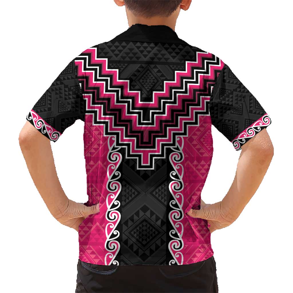 Pink Niho Taniwha Mix Poutama Hawaiian Shirt Unique Taniko Aotearoa LT01 - Polynesian Pride