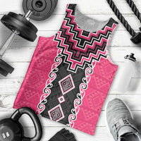 Pink Niho Taniwha Mix Poutama Men Tank Top Unique Taniko Aotearoa LT01 - Polynesian Pride