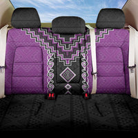 Purple Niho Taniwha Mix Poutama Back Car Seat Cover Unique Taniko Aotearoa