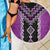 Purple Niho Taniwha Mix Poutama Beach Blanket Unique Taniko Aotearoa