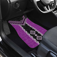 Purple Niho Taniwha Mix Poutama Car Mats Unique Taniko Aotearoa LT01 - Polynesian Pride