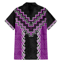 Purple Niho Taniwha Mix Poutama Hawaiian Shirt Unique Taniko Aotearoa LT01 - Polynesian Pride