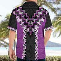 Purple Niho Taniwha Mix Poutama Hawaiian Shirt Unique Taniko Aotearoa LT01 - Polynesian Pride