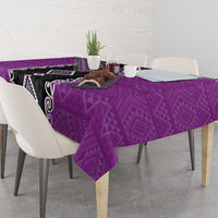 Purple Niho Taniwha Mix Poutama Tablecloth Unique Taniko Aotearoa LT01 - Polynesian Pride