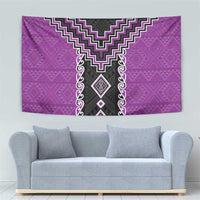 Purple Niho Taniwha Mix Poutama Tapestry Unique Taniko Aotearoa