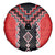 Red Niho Taniwha Mix Poutama Spare Tire Cover Unique Taniko Aotearoa