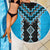 Sky Blue Niho Taniwha Mix Poutama Beach Blanket Unique Taniko Aotearoa