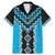 Sky Blue Niho Taniwha Mix Poutama Family Matching Mermaid Dress and Hawaiian Shirt Unique Taniko Aotearoa