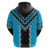 Sky Blue Niho Taniwha Mix Poutama Hoodie Unique Taniko Aotearoa