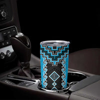Sky Blue Niho Taniwha Mix Poutama Tumbler Cup Unique Taniko Aotearoa LT01 - Polynesian Pride