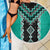 Teal Niho Taniwha Mix Poutama Beach Blanket Unique Taniko Aotearoa