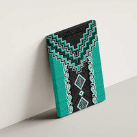 Teal Niho Taniwha Mix Poutama Canvas Wall Art Unique Taniko Aotearoa LT01 - Polynesian Pride