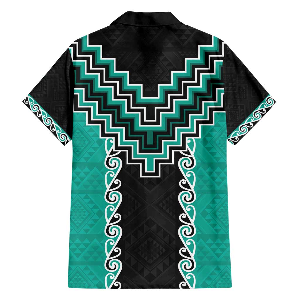 Teal Niho Taniwha Mix Poutama Hawaiian Shirt Unique Taniko Aotearoa LT01 - Polynesian Pride