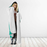 Teal Niho Taniwha Mix Poutama Hooded Blanket Unique Taniko Aotearoa LT01 - Polynesian Pride