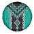 Teal Niho Taniwha Mix Poutama Spare Tire Cover Unique Taniko Aotearoa