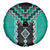 Teal Niho Taniwha Mix Poutama Spare Tire Cover Unique Taniko Aotearoa