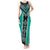 Teal Niho Taniwha Mix Poutama Tank Maxi Dress Unique Taniko Aotearoa