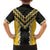 Yellow Niho Taniwha Mix Poutama Family Matching Long Sleeve Bodycon Dress and Hawaiian Shirt Unique Taniko Aotearoa