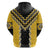 Yellow Niho Taniwha Mix Poutama Hoodie Unique Taniko Aotearoa