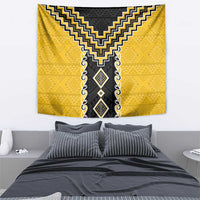 Yellow Niho Taniwha Mix Poutama Tapestry Unique Taniko Aotearoa