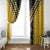 Yellow Niho Taniwha Mix Poutama Window Curtain Unique Taniko Aotearoa