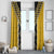 Yellow Niho Taniwha Mix Poutama Window Curtain Unique Taniko Aotearoa