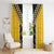 Yellow Niho Taniwha Mix Poutama Window Curtain Unique Taniko Aotearoa