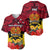 Papua New Guinea Baseball Jersey Bird Of Paradise Mix Polynesian Pattern LT01 - Polynesian Pride