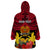 Personalised Papua New Guinea Wearable Blanket Hoodie Bird Of Paradise Mix Polynesian Pattern LT01 - Polynesian Pride