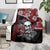 Hawaii Halloween Blanket Hibiscus Skull Kakau Pattern LT01 - Polynesian Pride