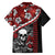 Hawaii Halloween Family Matching Tank Maxi Dress and Hawaiian Shirt Hibiscus Skull Kakau Pattern LT01 - Polynesian Pride