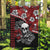 Hawaii Halloween Garden Flag Hibiscus Skull Kakau Pattern LT01 Garden Flag Red - Polynesian Pride