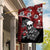 Hawaii Halloween Garden Flag Hibiscus Skull Kakau Pattern LT01 House Flag Red - Polynesian Pride