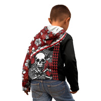 Hawaii Halloween Kid Hoodie Hibiscus Skull Kakau Pattern LT01 - Polynesian Pride