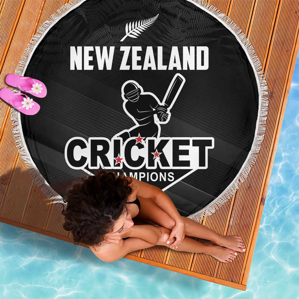 New Zealand Cricket Beach Blanket Aotearoa Black Cap Come On LT01 - Polynesian Pride