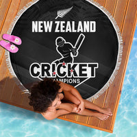 New Zealand Cricket Beach Blanket Aotearoa Black Cap Come On LT01 - Polynesian Pride