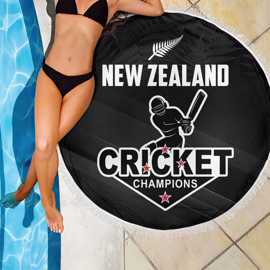 New Zealand Cricket Beach Blanket Aotearoa Black Cap Come On LT01 - Polynesian Pride