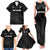 Custom New Zealand Cricket Family Matching Tank Maxi Dress and Hawaiian Shirt Aotearoa Black Cap Come On