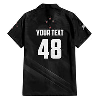 Custom New Zealand Cricket Hawaiian Shirt Aotearoa Black Cap Come On