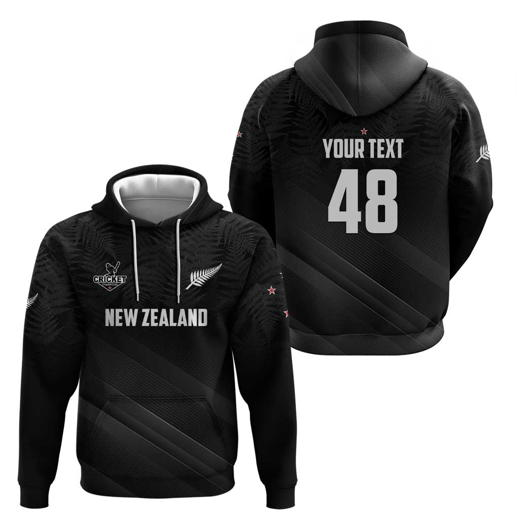 Custom New Zealand Cricket Hoodie Aotearoa Black Cap Come On