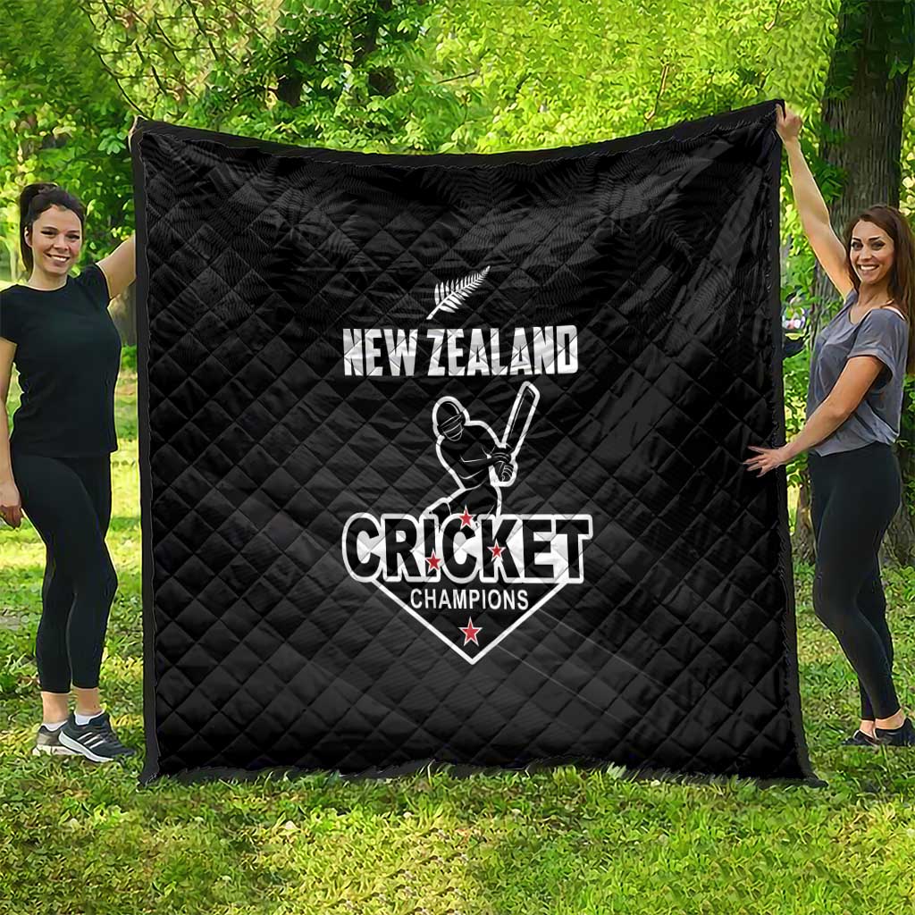New Zealand Cricket Quilt Aotearoa Black Cap Come On