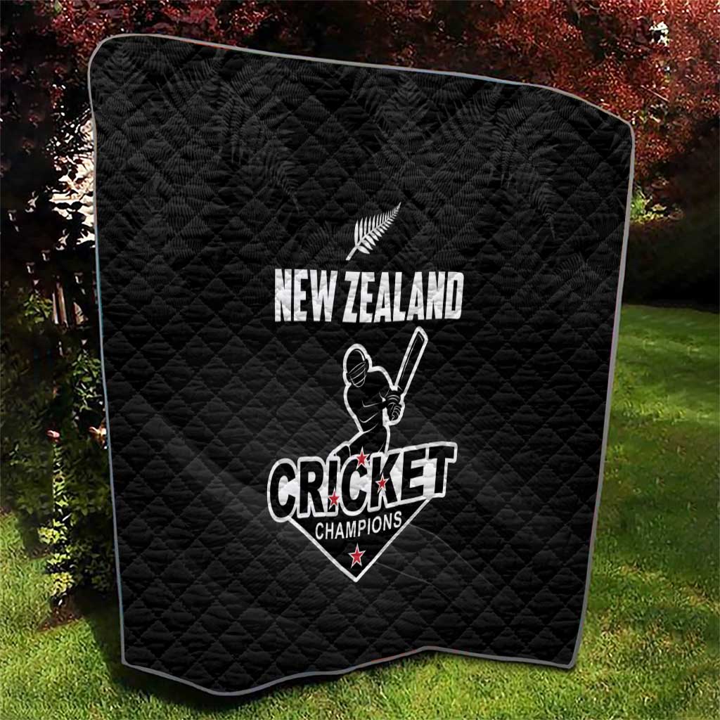 New Zealand Cricket Quilt Aotearoa Black Cap Come On