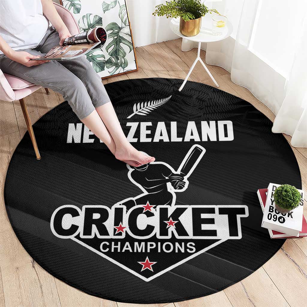 New Zealand Cricket Round Carpet Aotearoa Black Cap Come On