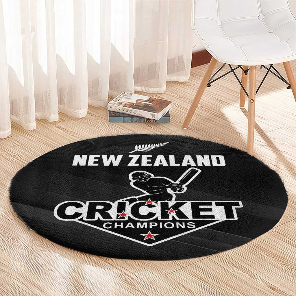New Zealand Cricket Round Carpet Aotearoa Black Cap Come On